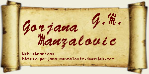 Gorjana Manzalović vizit kartica